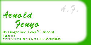 arnold fenyo business card